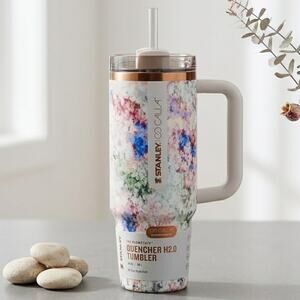 NEW Stanley Quencher H2.0 30oz Tumbler CALIA Exclusive Watercolor Floral Cup